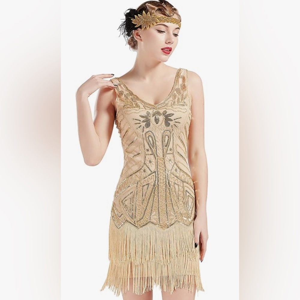 Gold Flapper Dress